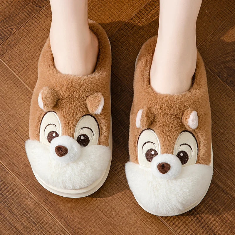 Pantoufles Tête d'Ours Fourrées