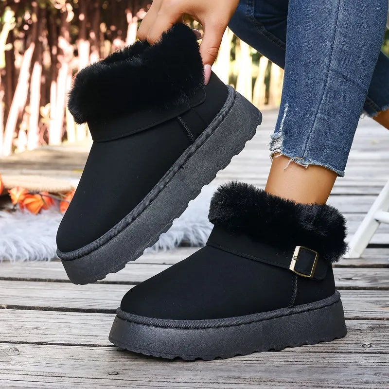 Boots de neige femme noirs