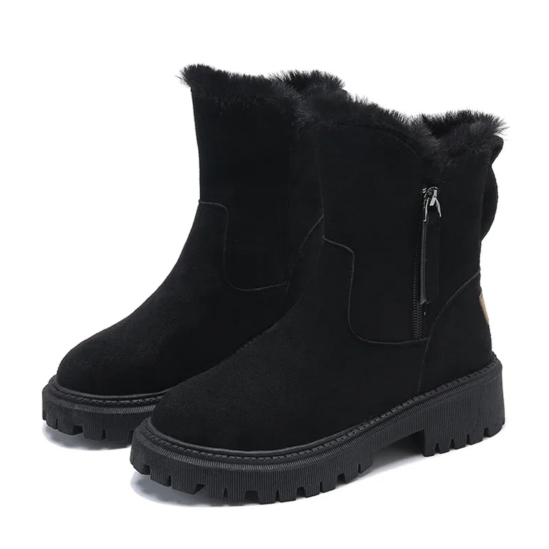 bottines de neige femme noir