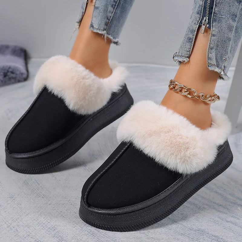 chausson-fourrure-femme-noir