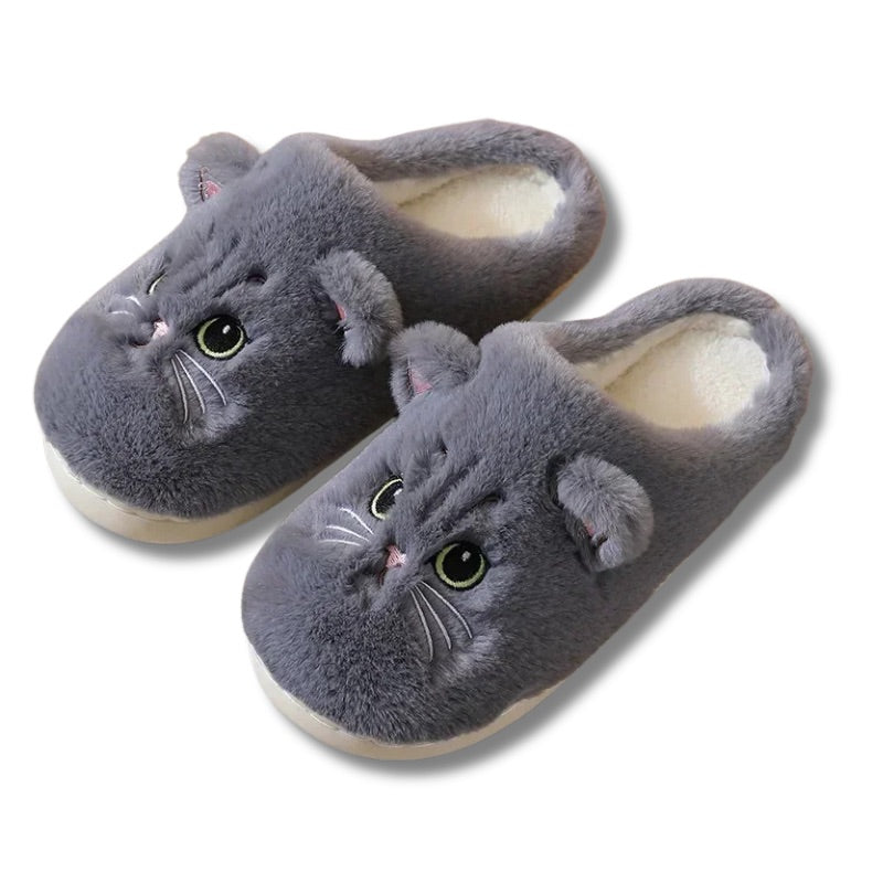 chausson chat femme 