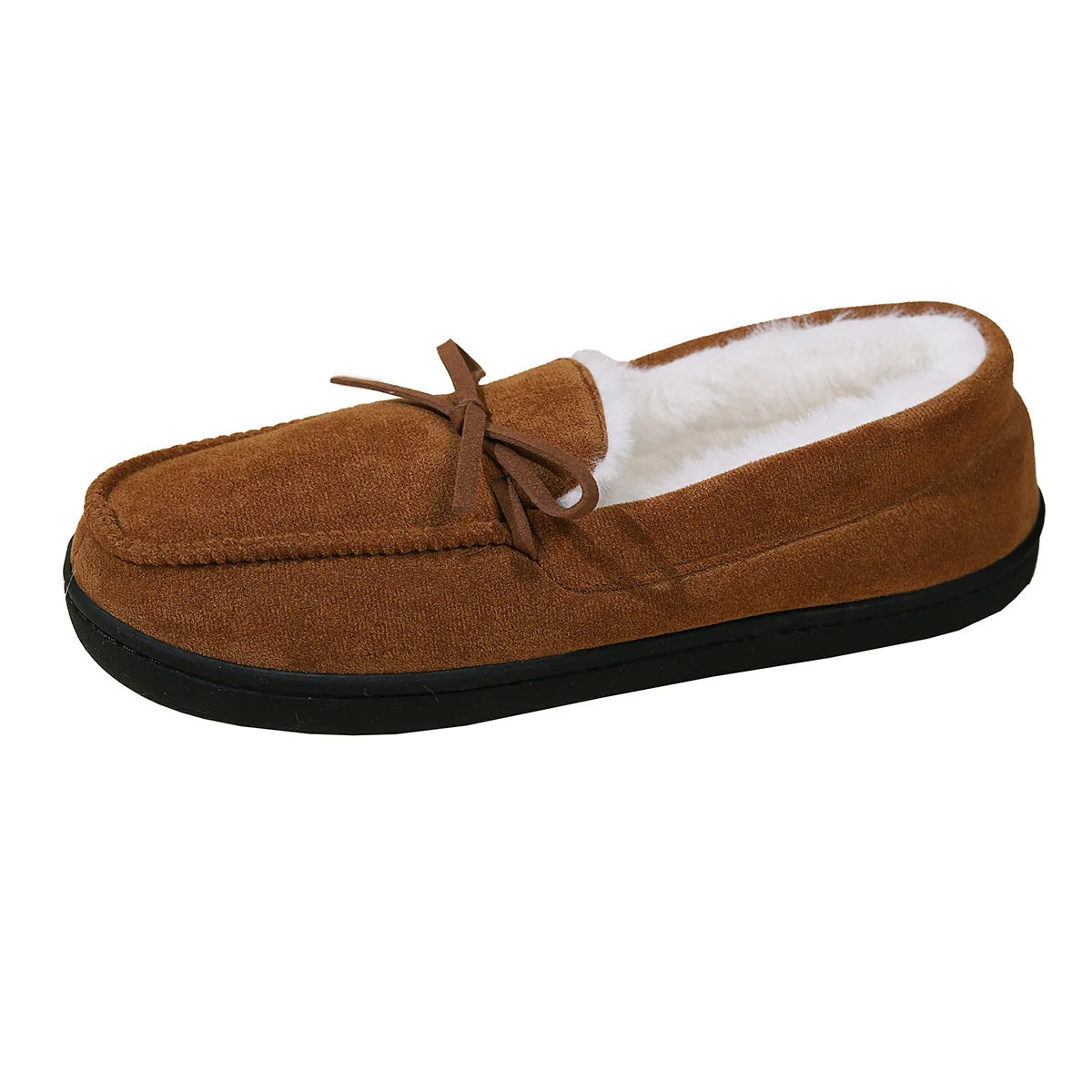 chausson mocassin marron