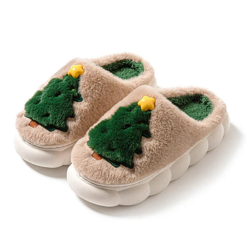 Chausson sapin de noël marron