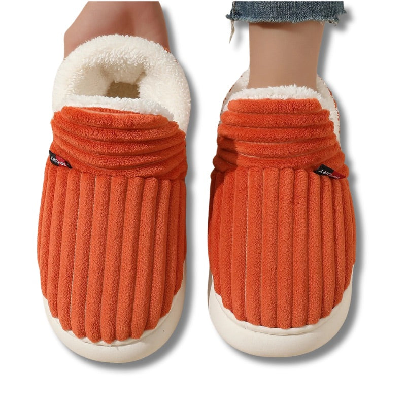 Chaussons fourrés femme