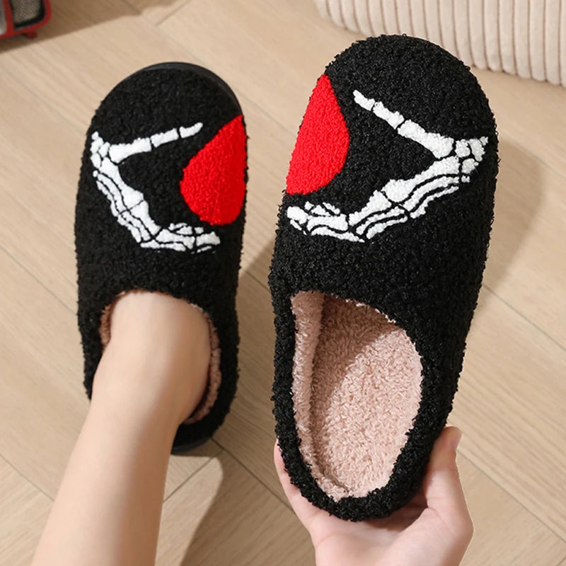 chaussons halloween coeur - Claquette shop
