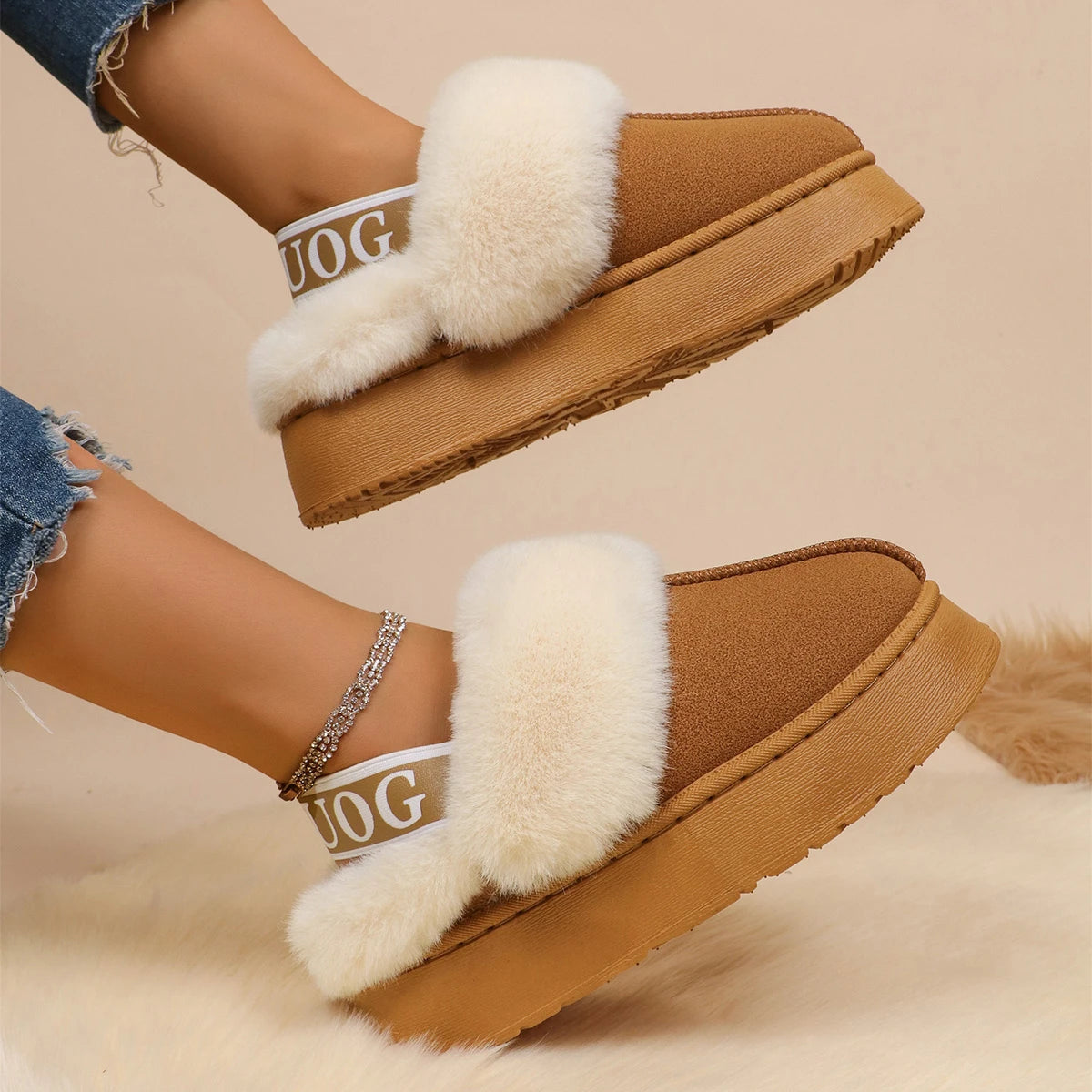 chaussons confortable femme