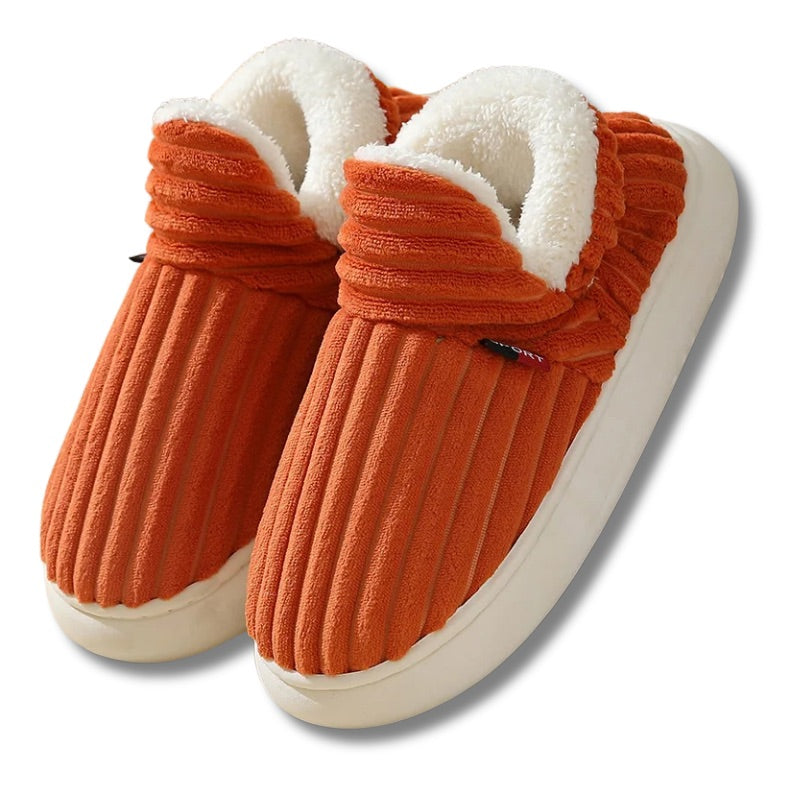 Chaussons fourrés femme