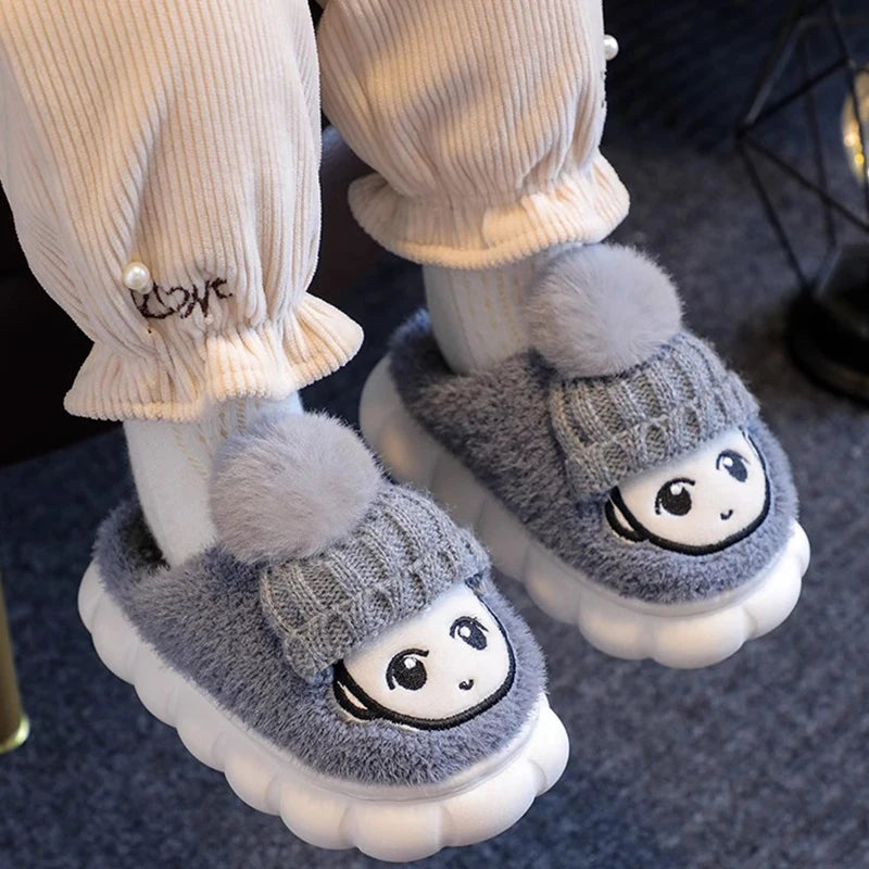 chaussons pour enfants gris