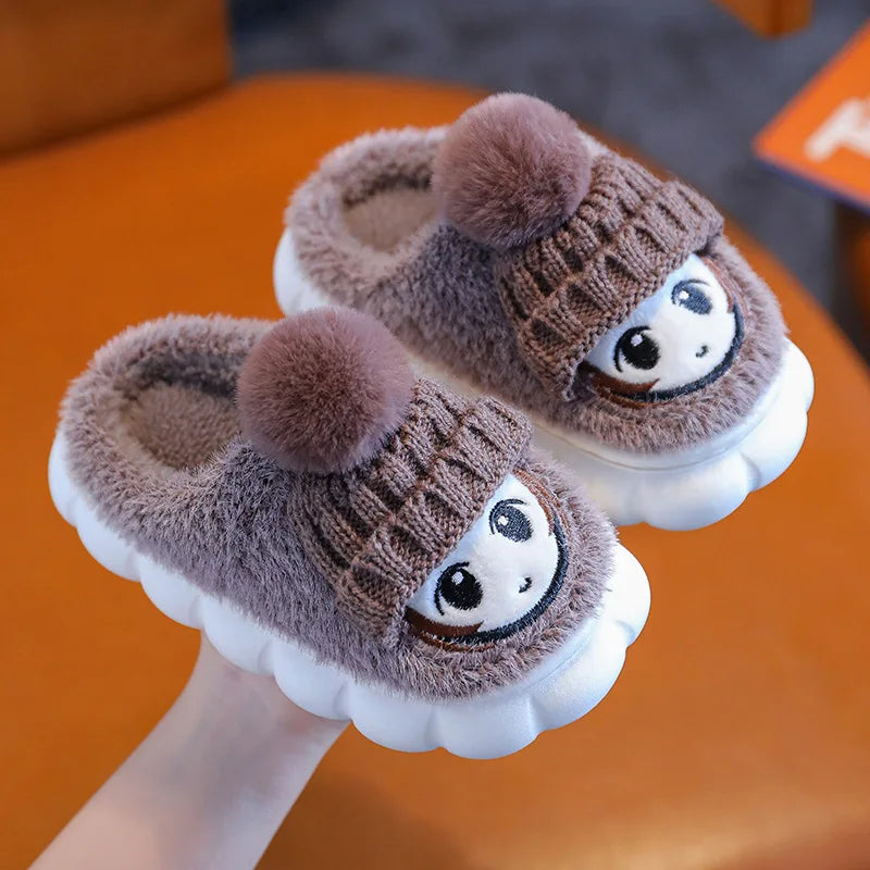chaussons pour enfants marron