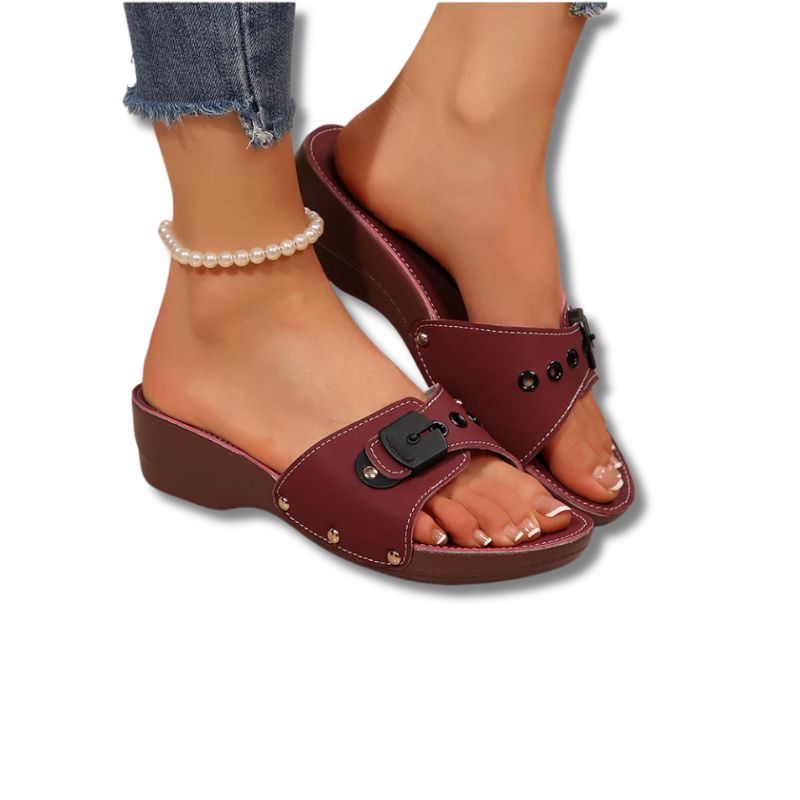claquettes à talon femme