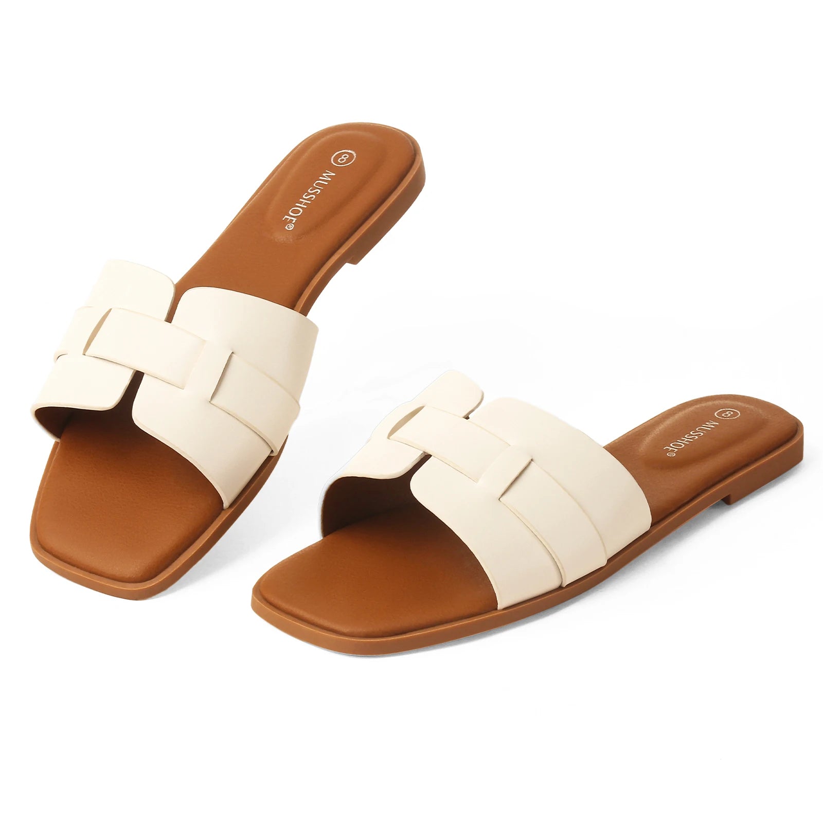 claquette femme blanche