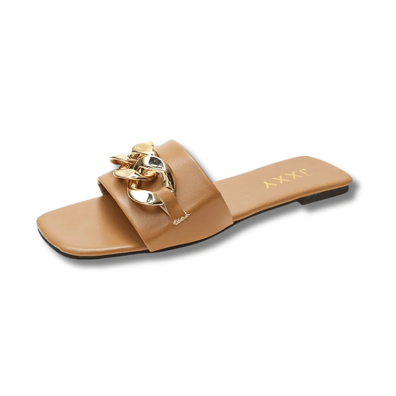 claquette femme marron