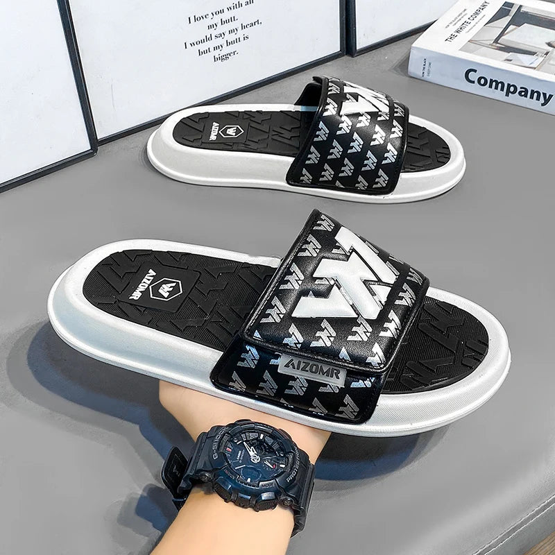 claquettes homme confortables noir grande taille - Claquette shop