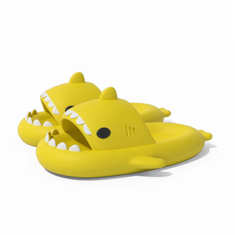 claquette requin jaune