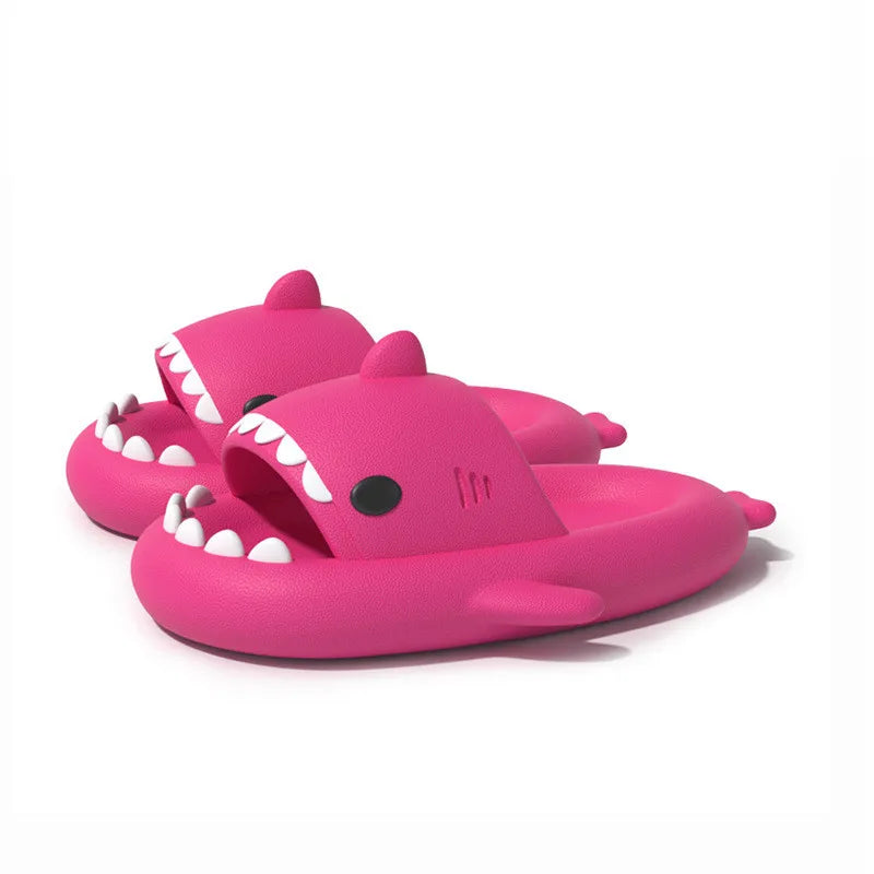 claquette requin rose