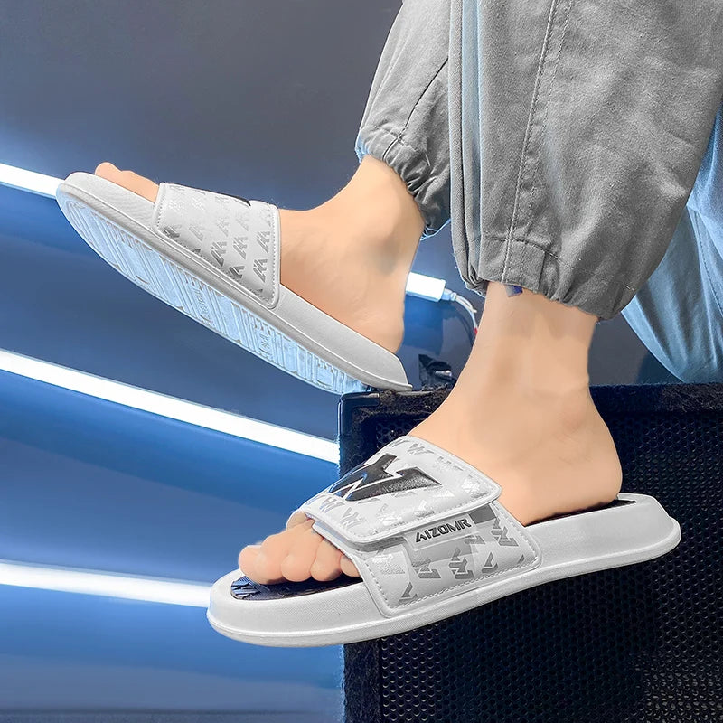 claquettes confortables blanche pour homme