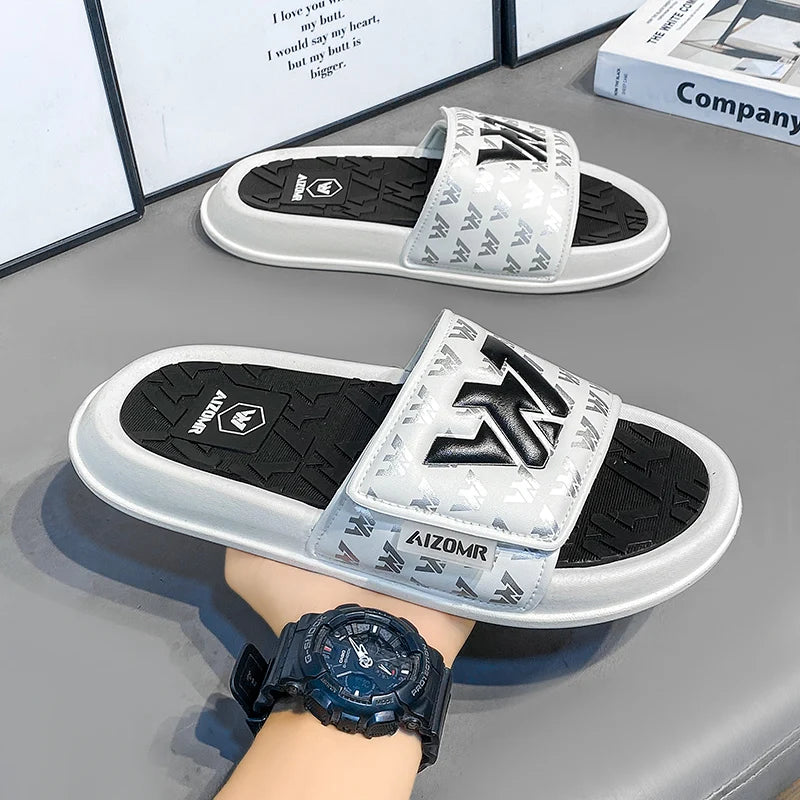 claquettes homme confortables blanc grande taille - Claquette shop