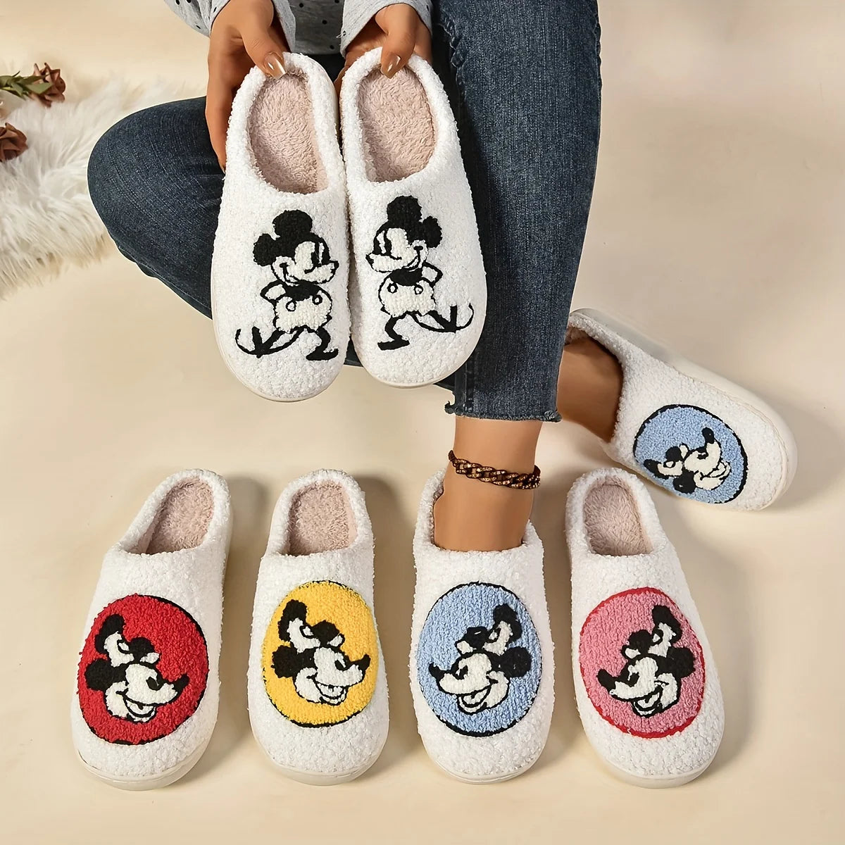 pantoufle mickey et minnie