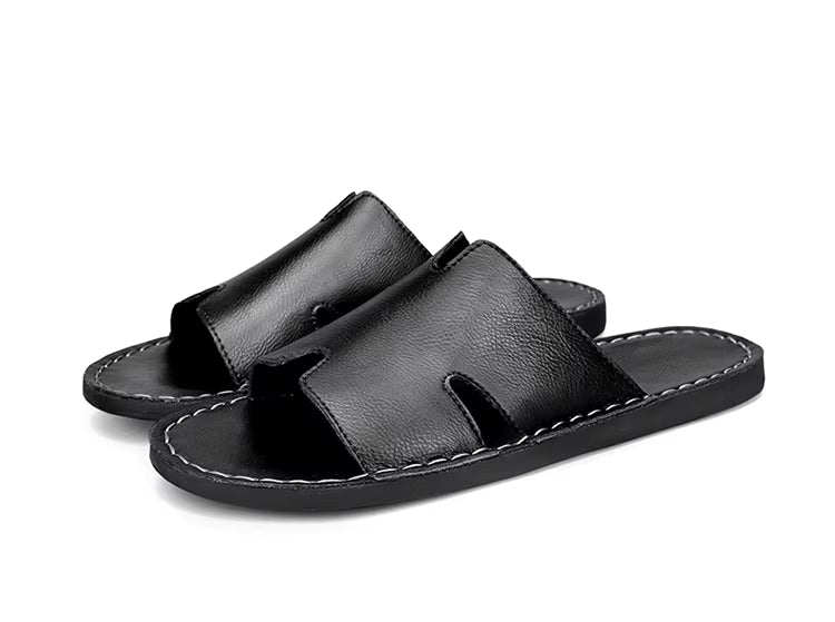 sandales cuir noir