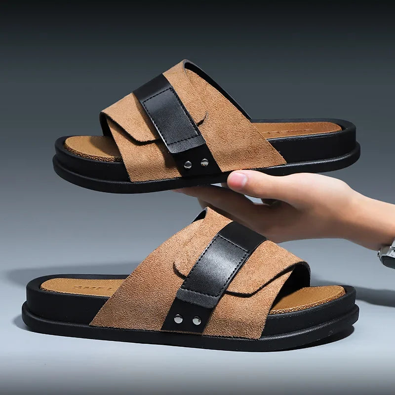 sandales en daim