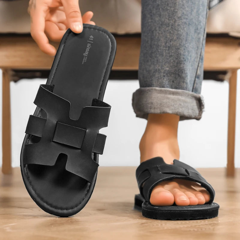 sandales pour homme noir