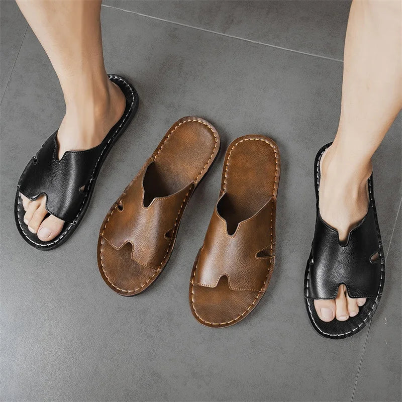 sandales pour homme en cuir