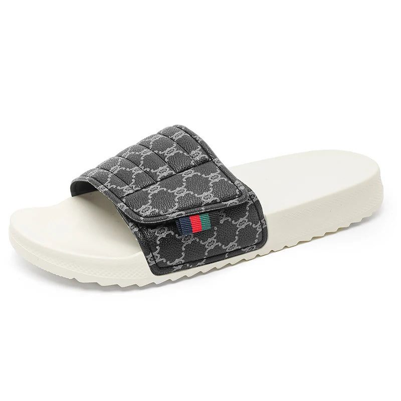 sandales pour homme grandes tailles noir et blanc