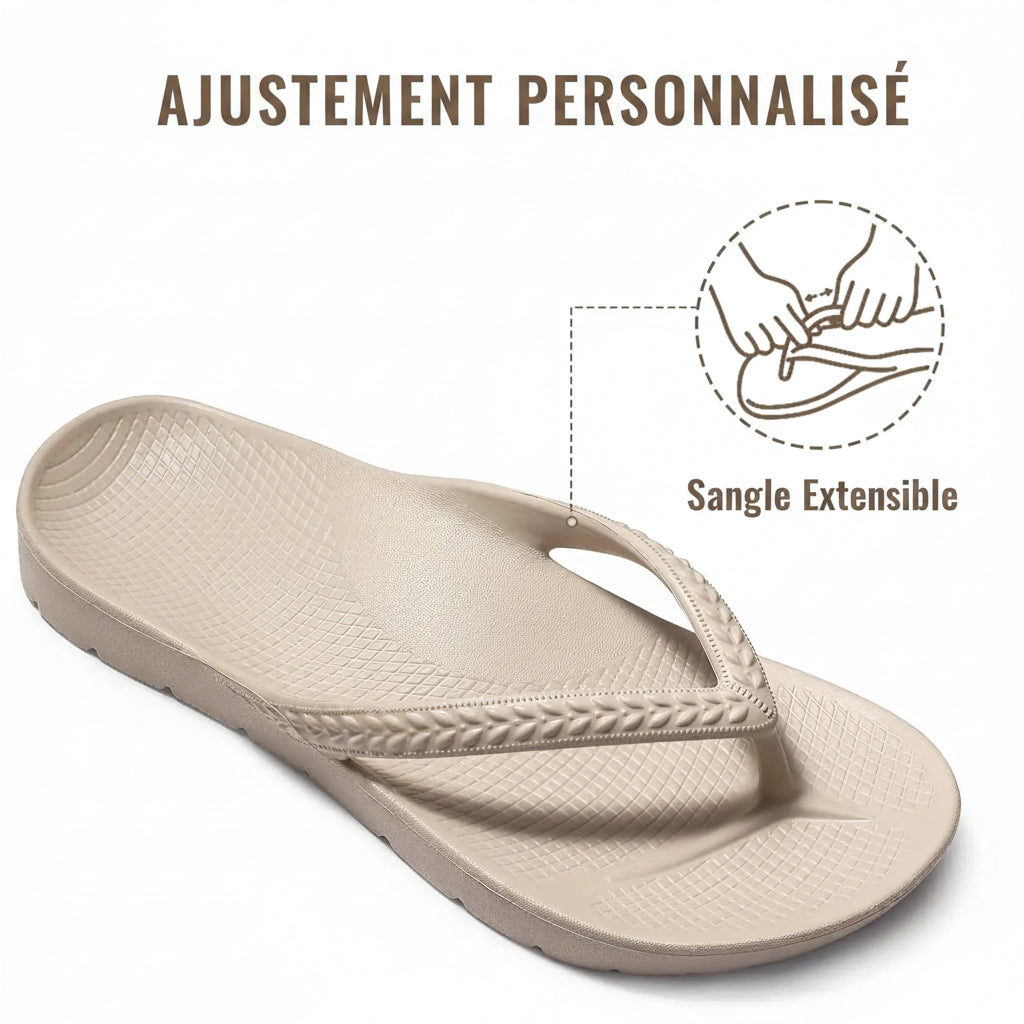 tongs pour femme confortable